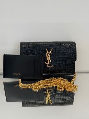 Saint Laurent Crocodile Crossbody Bag